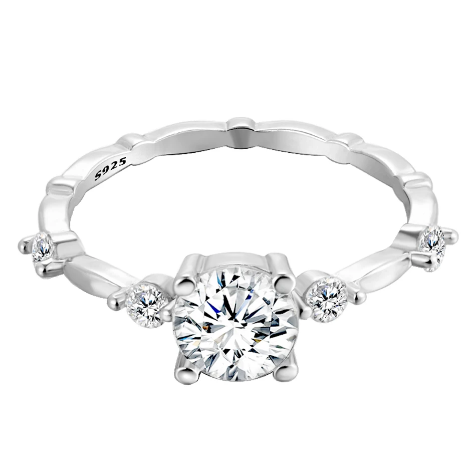 URMYLADY D สี VVS1 Moissanite แหวนสําหรับงานแต่งงานของผู้หญิง Fine เครื่องประดับที่มีใบรับรอง 925 เงินสเตอร์ลิงหมั้นแหวนของขวัญ