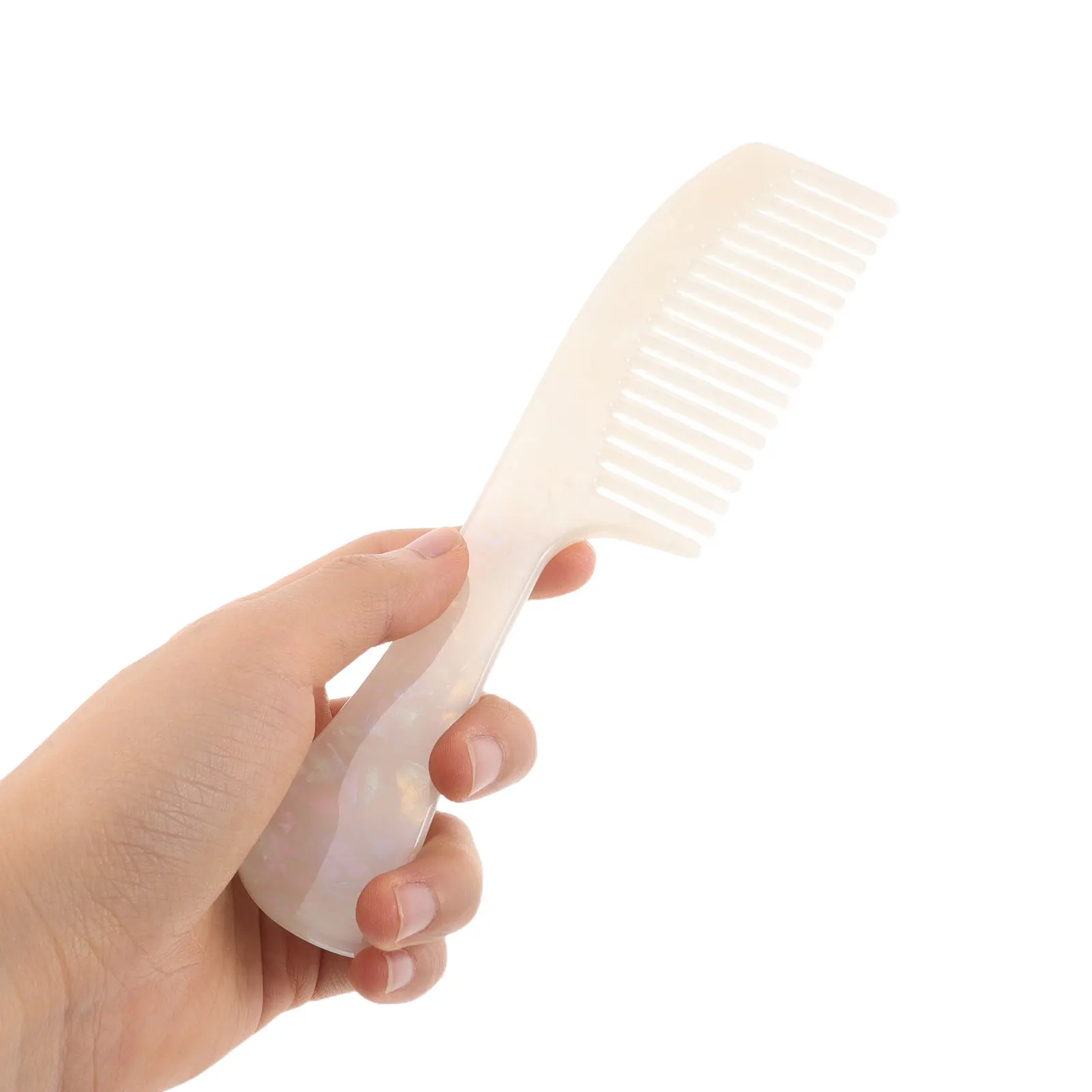 2Pcs Vintage Acetate Anti-Static Wide Tooth Comb Set for Women Curly Hair Detangling Styling Portable Travel Hairdressing Tool