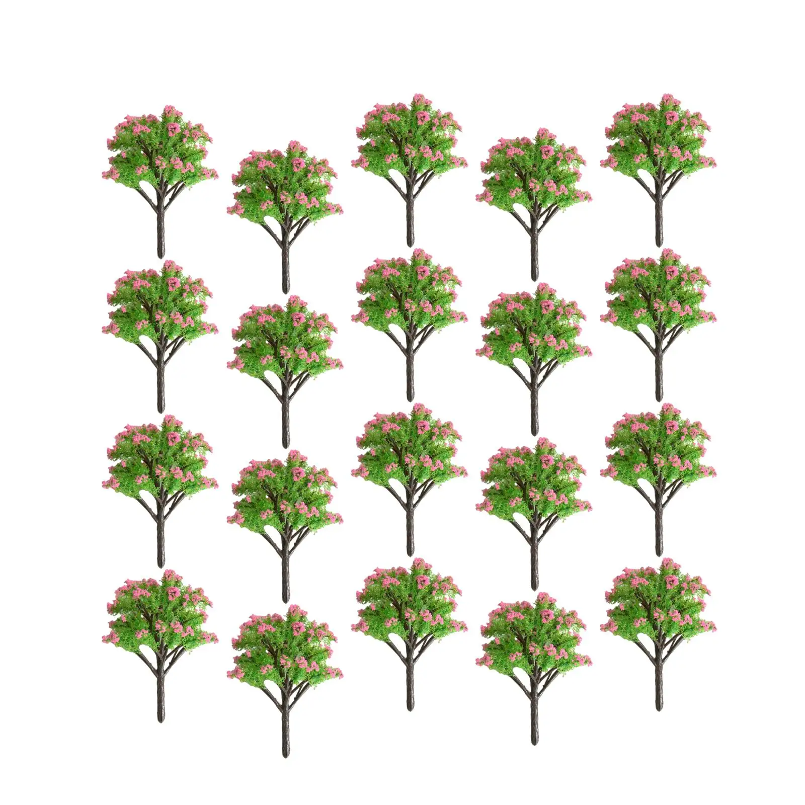 

20 штук миниатюрных деревьев для моделей поездов, 2,95 дюйма, архитектурные деревья для аксессуаров, железнодорожных и архитектурных моделей