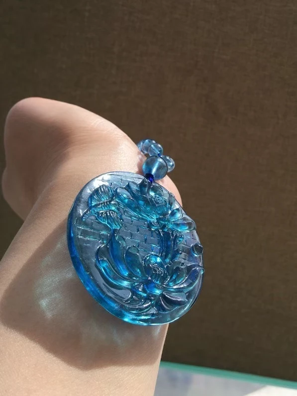 

Natural Blue Aquamarine Pendant Aquamarine Brazil 53*8mm Dragon Women Fashion Jewelry AAAAAA