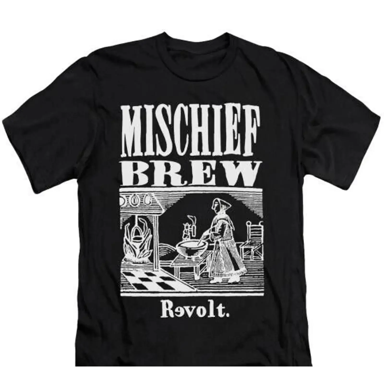 Mischief Brew T Shirt Revolt Music Band Merch Indie Rock Punk Gothic  vintage Washed Breathable homme Slightly Unisex