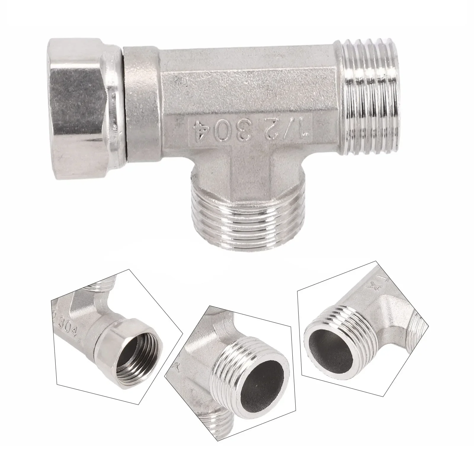 T อะแดปเตอร์3ทางวาล์ว/สำหรับ diverter bath toilet/biderter sprayer Shower หัวฝักบัว/G1/2เชื่อมต่อวาล์วมุมและท่อหรือก๊อกน้ำ