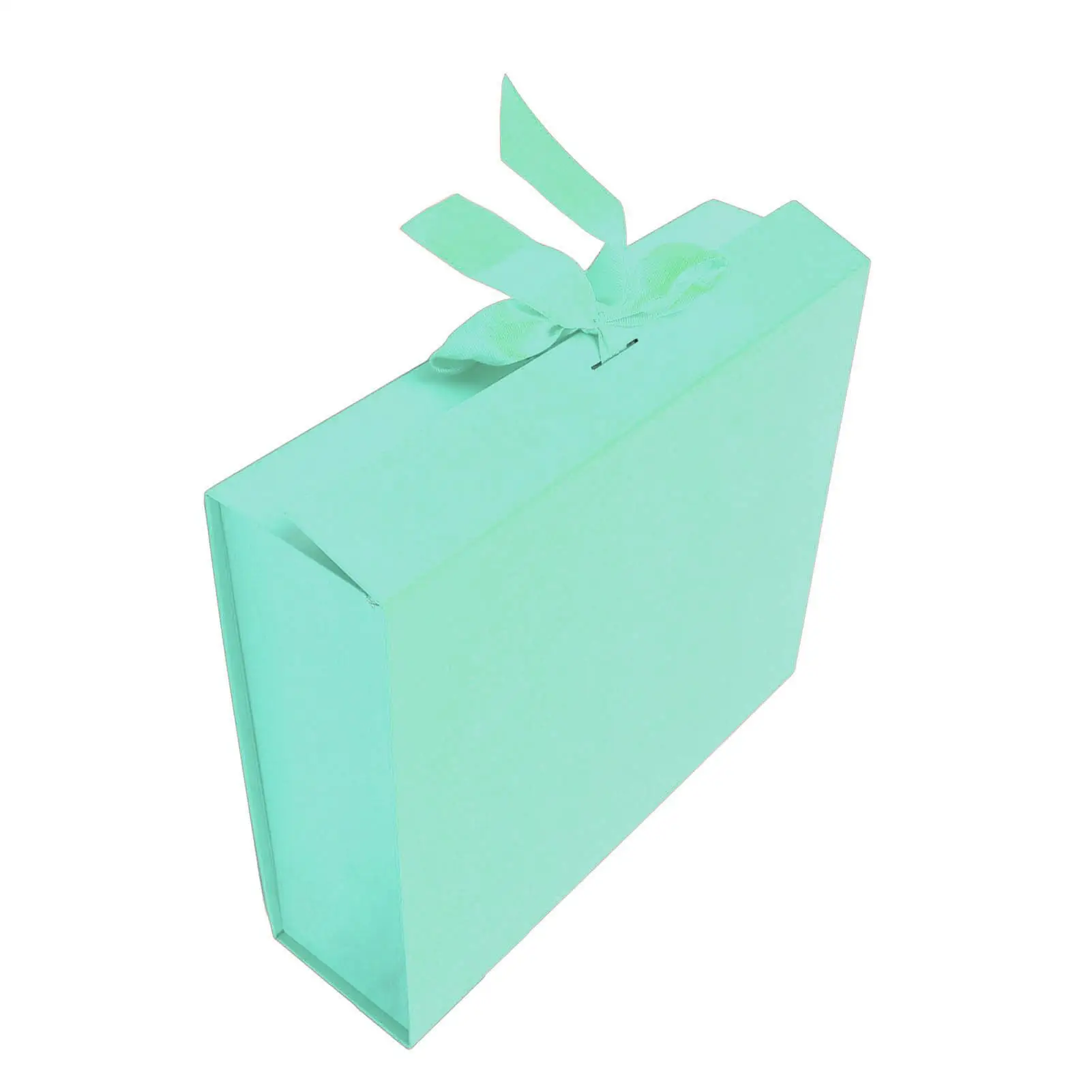 Pure Color Collapsible Large Gift Box for perfume , 12.2x10.6x3.5 - Cosmetics Packaging with Lid & Ribbon