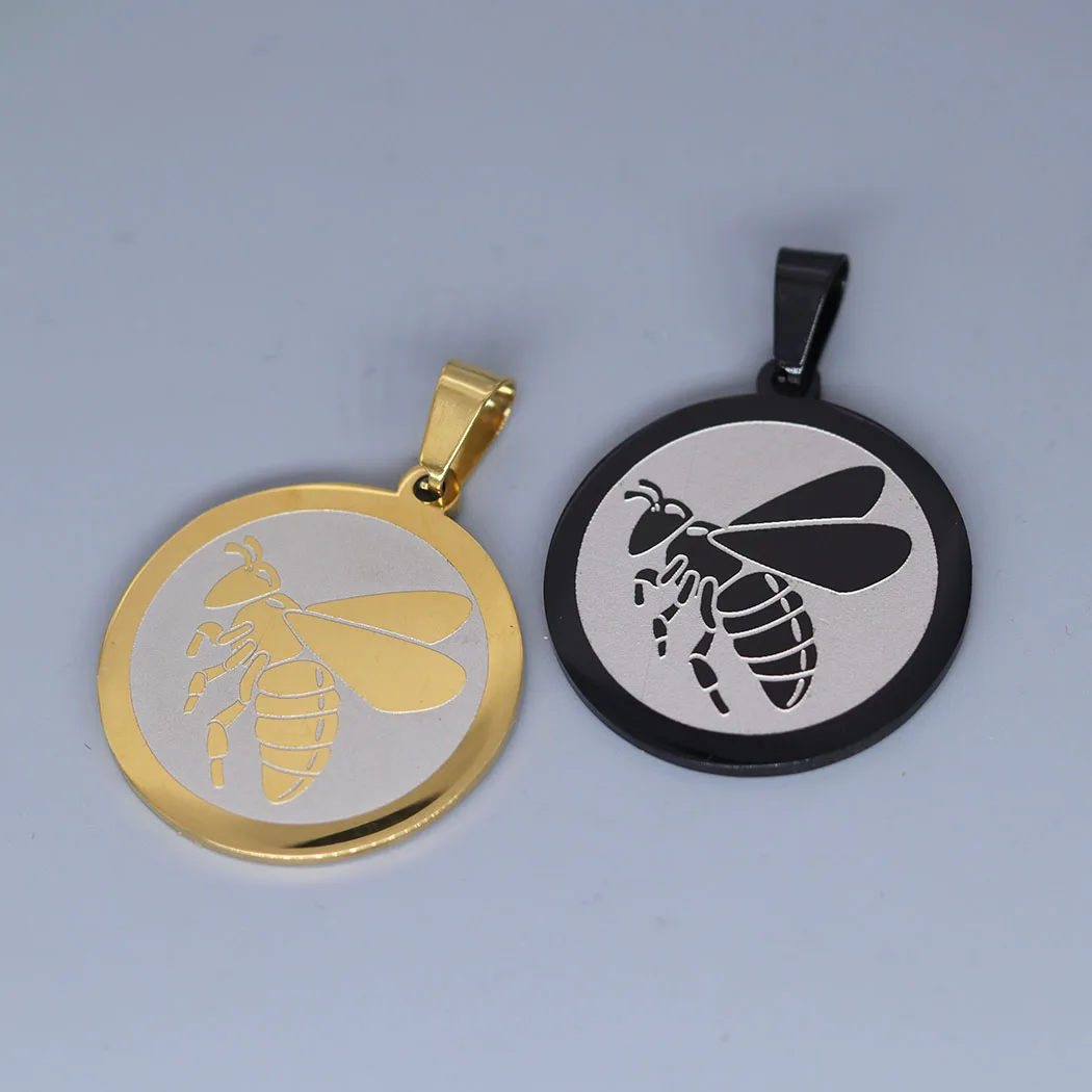 2Pcs/lot Stainless Steel Insect Honeybee Pendant Bee Dainty Charm For DIY Making Necklace Bracelets Jewelry Crafts Findings