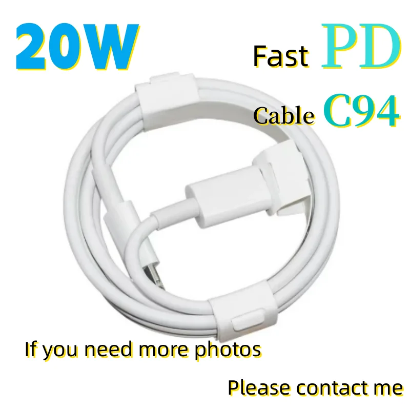 

20 шт./10 шт./партия PD кабель для быстрой зарядки Usb C 1 м для IPhone 12 13 14 11 Pro Max Xs 8 Pin к Type C для телефона в розничной коробке