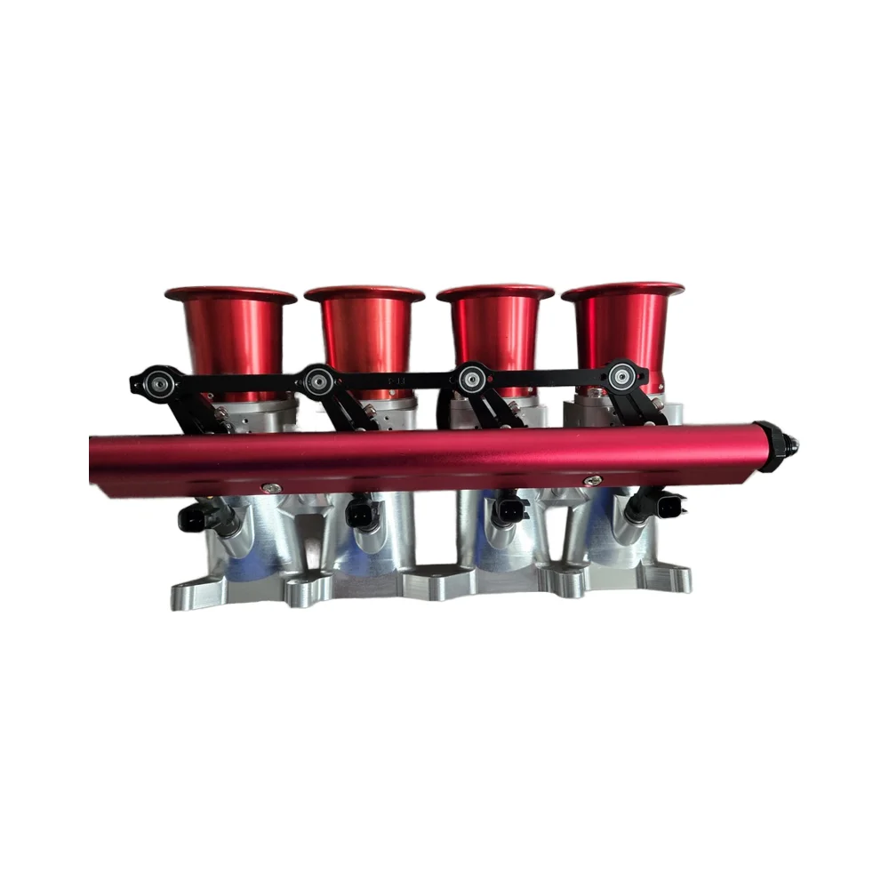 

Высокопроизводительный дроссельный узел (ITB) для Toyota 4AGE 4A-GE 16V, большой порт 50 мм, красно-черный, верхняя часть