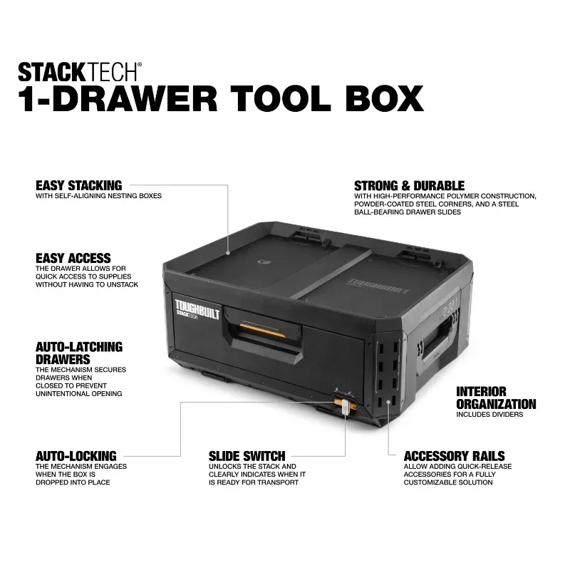 ToughBuilt TB-B1-D-30-1 STACKTECH Pull-Out Tool Box Tools TOUGHBUILT Packaging Box