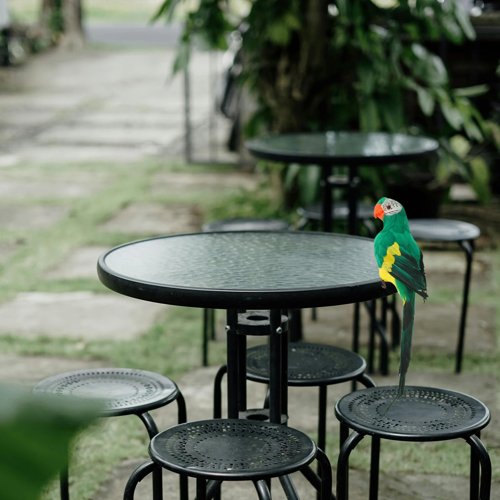 

45Cm Large Artificial Parrot Decoration Lifelike Feathered Bird For Garden Outdoor Party Home Office Decor Prop