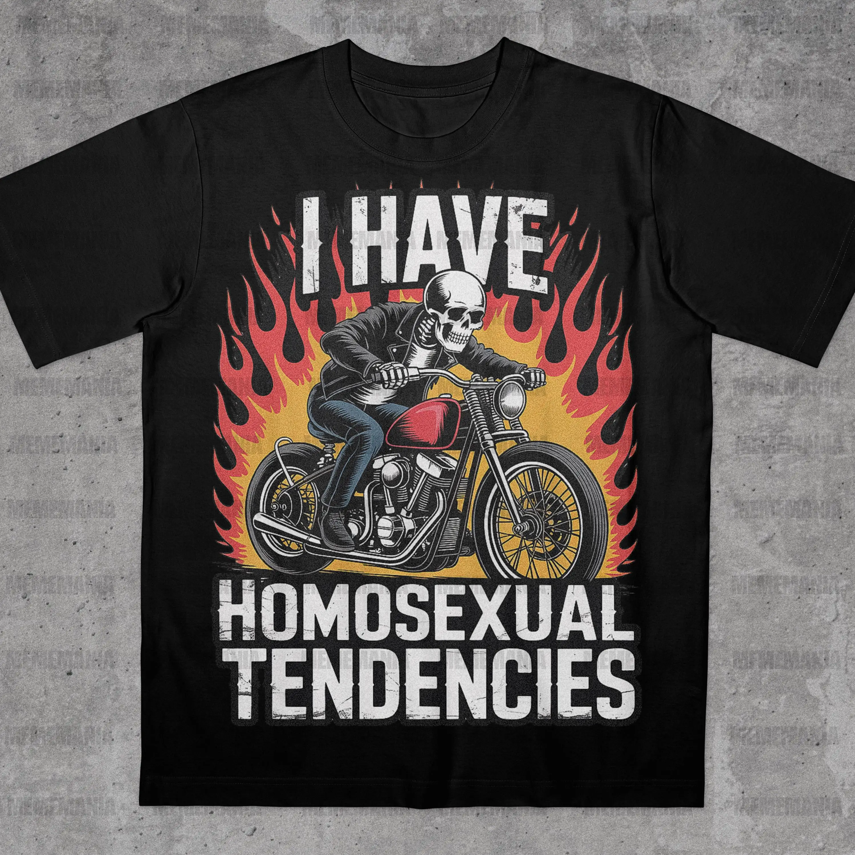 

I Have Homosexual Tendencies Funny Skeleton Meme T-Shirt Men's and Women's Short Sleeve Cotton Tees Summer Shirt Men Clothing