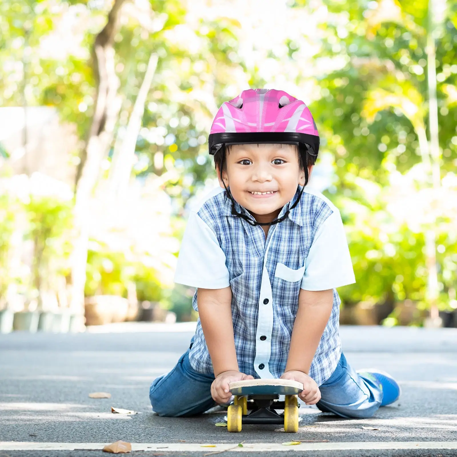 Ginocchiera per bicicletta da pattinaggio a rotelle per bambini ginocchiera di sicurezza per Scooter per bambini Set di protezioni protettive per lo