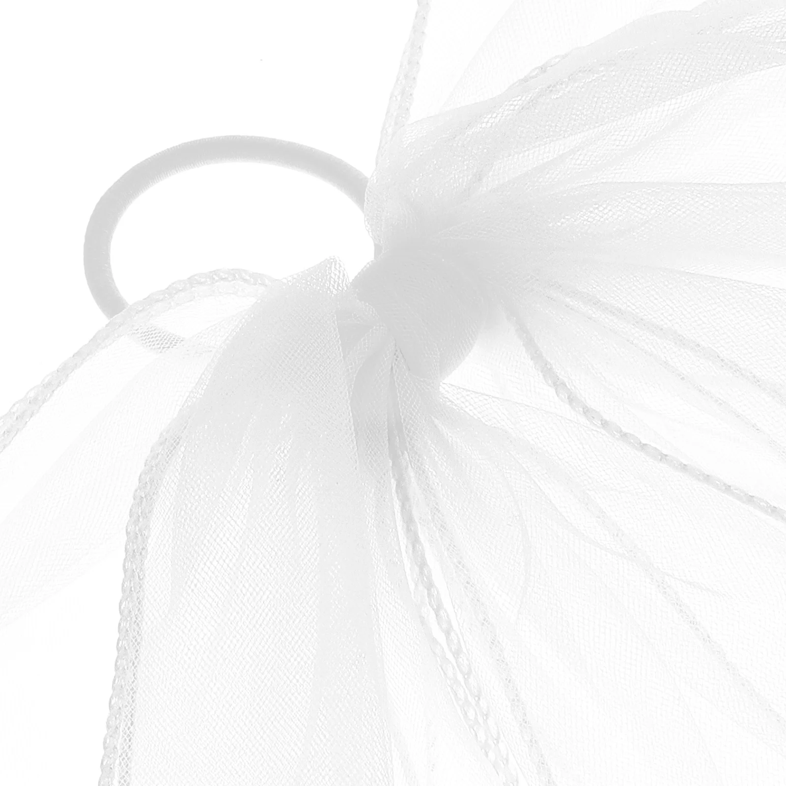 Braut Stirnband Hochzeit Schleier Schleife Knoten Design Weiß Brautparty Party Zubehör Atmungsaktives Mesh Stoff Exquisite Handwerkskunst