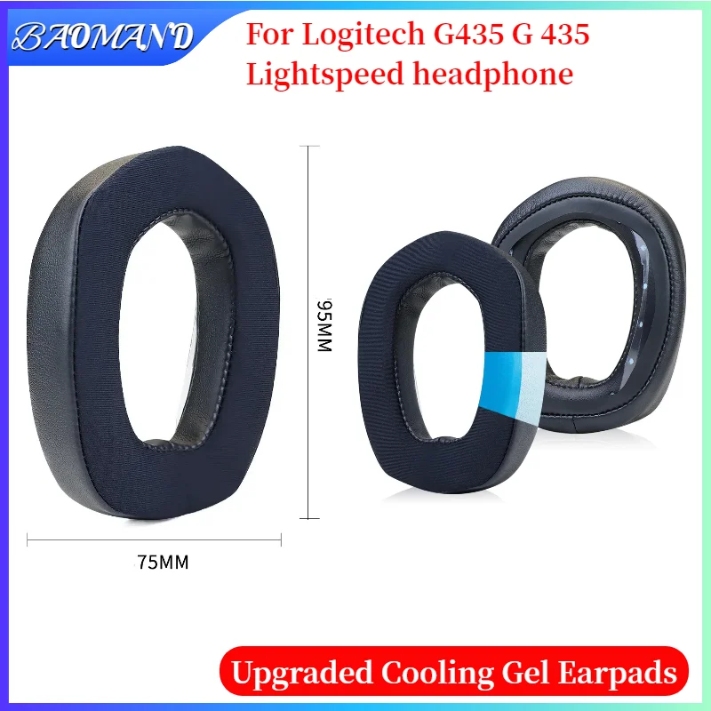 

Cooling Gel memory sponge Ear Pads for Logitech G435 G 435 Lightspeed Headphones Earmuff Ear cushions