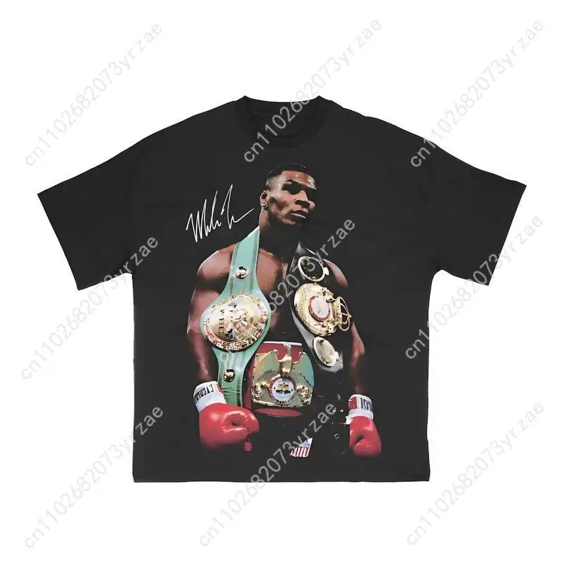 

Футболка в стиле ретро Mike Tyson для мужчин и женщин, винтажная футболка высокого качества, хлопковая модная футболка с короткими рукавами, мягкие дышащие топы