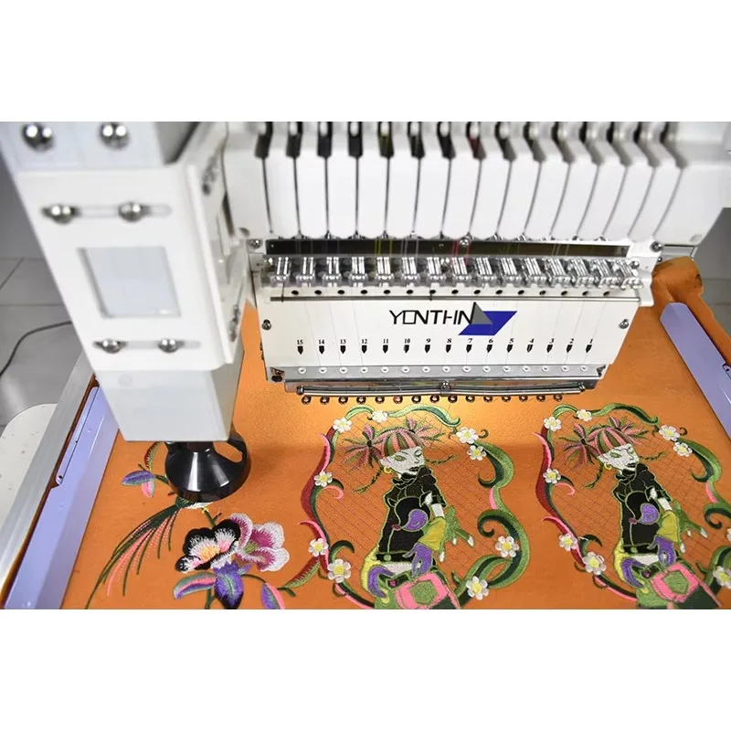 Customized Automatic Small Computerized One Head Laser Embroidery Machine For Logo Patches Clothes Working Size 500*400