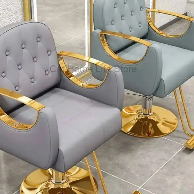 

Luxury Barbershop Hairdressing Chair Tattoo Barber Reception Chair Makeup Stylist Sillon De Barberia Hairdresser Furniture