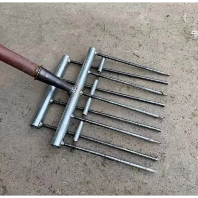 New Soil Crushing & Turning Fork Manual Soil Loosening Tool for Garden Land Reclamation