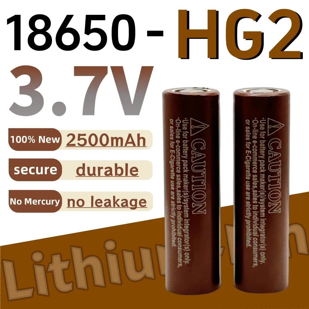 

18650 HG2 2500mAh rechargeable battery 3.7V discharge 20A dedicated Suitable for assembling various types of batteries