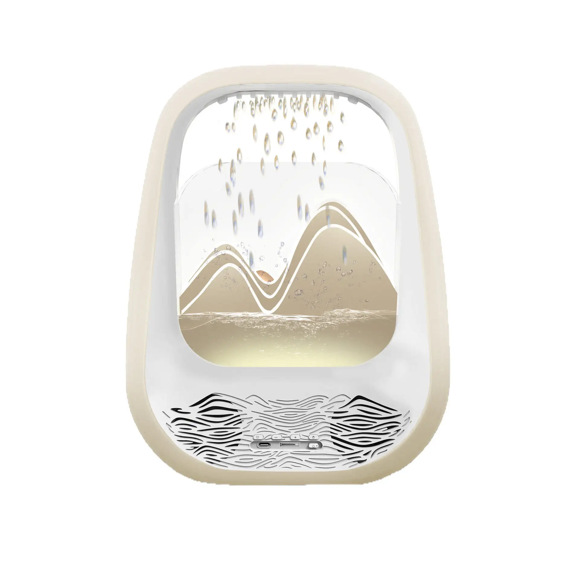 

Беспроводной Bluetooth-динамик с управлением через приложение и увлажнителем, ночник 5-в-1, звуковая машина для сна, диффузор эфирного масла