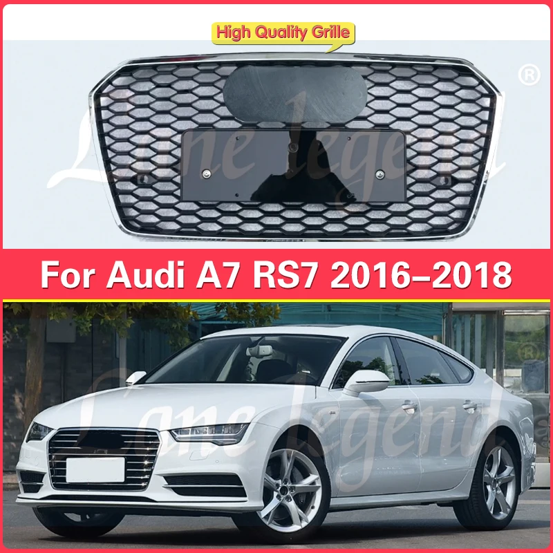 

Car Auto Parts Styling Accessories FOR AUDI A7/S7 C7 2016-2018 HONEYCOMB SPORT MESH RS7 STYLE HEX GRILLE GRILL High-end Upgrade