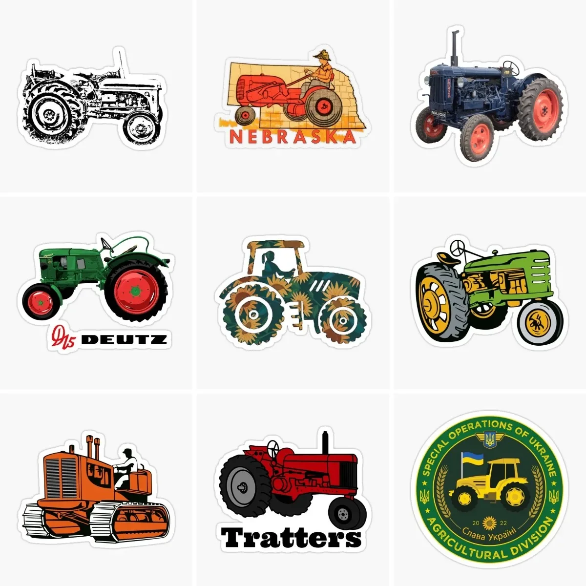 

Tractor Farm Cultivated Land Creative Sticker Motorcycle Vinyl Laptop Car Window Truck Wall Helmet Waterproof Decal Customizable