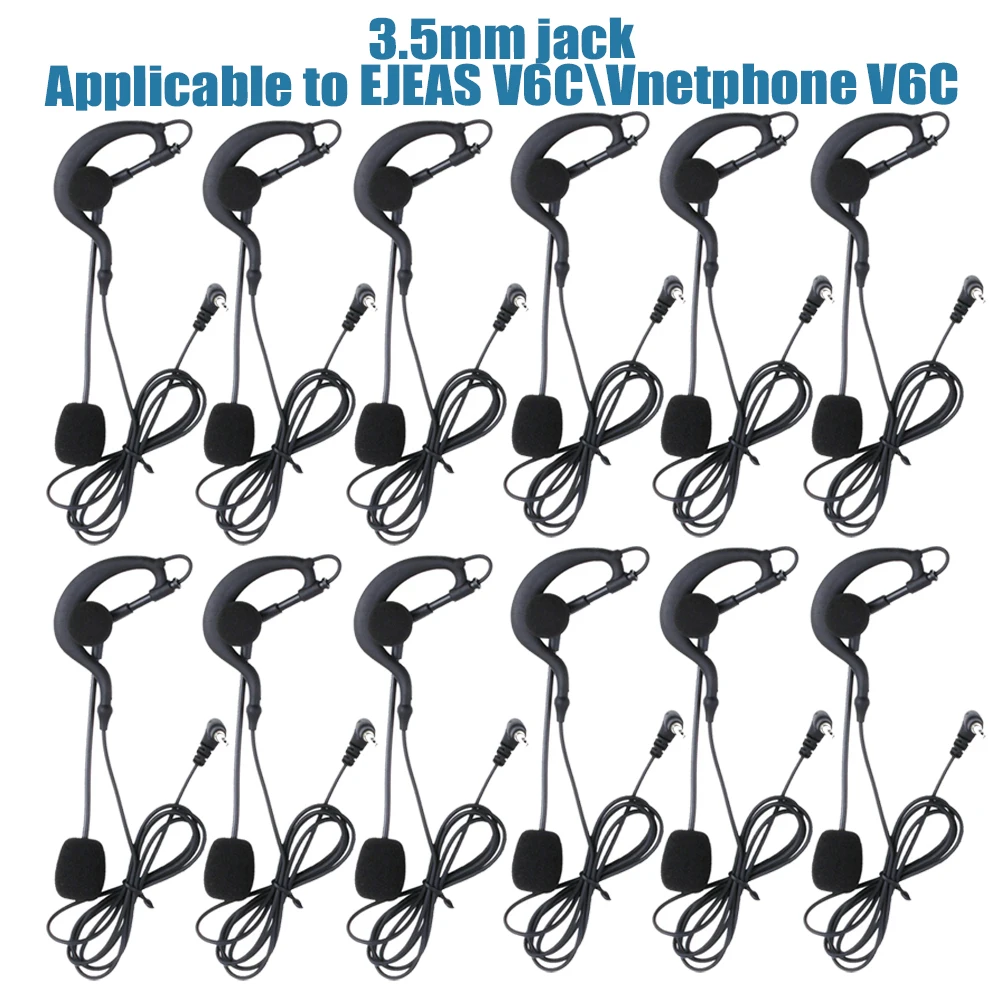 Árbitro Headset Earhook Headphone, 3.5mm Jack, Vnetphone, EJEAS, V6, V4C, FBIM Capacete, Futebol, Judger, Motocicleta Intercomunicador, 10 pcs, 1pc