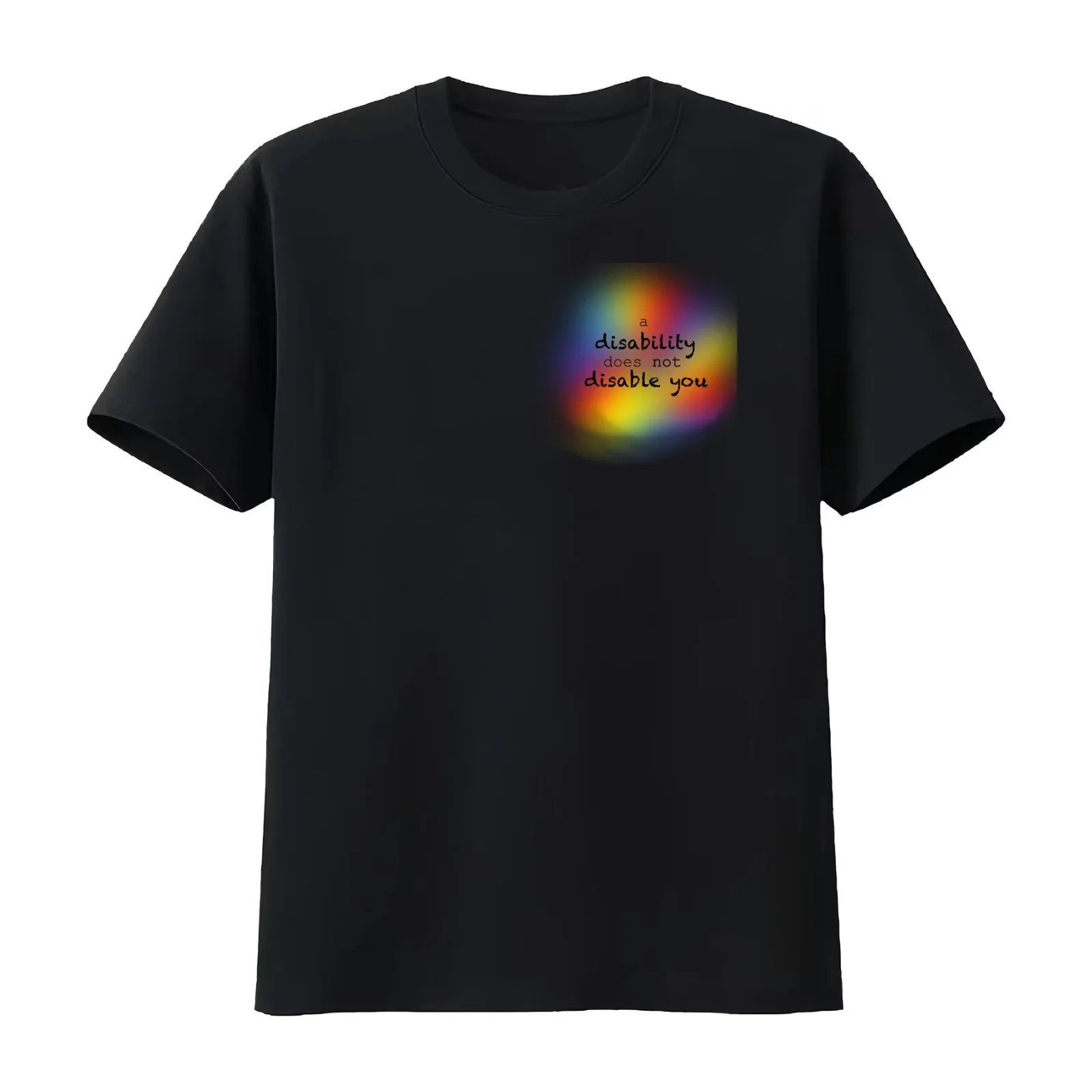 a disability does not disable you T-Shirt Summer Casual Cotton Tee Oversized Streetwear Tops Vintage Graphic Print