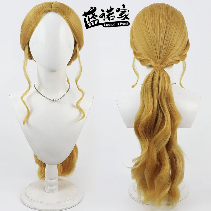 อะนิเมะรีสอร์ท แกสตัน เกิร์ลส์คอสเพลย์วิกผมฮาโลวีนปาร์ตี้คาร์นิวัลอุปกรณ์ประกอบฉากผมสังเคราะห์เส้นใยทนความร้อน + หมวกวิกผม