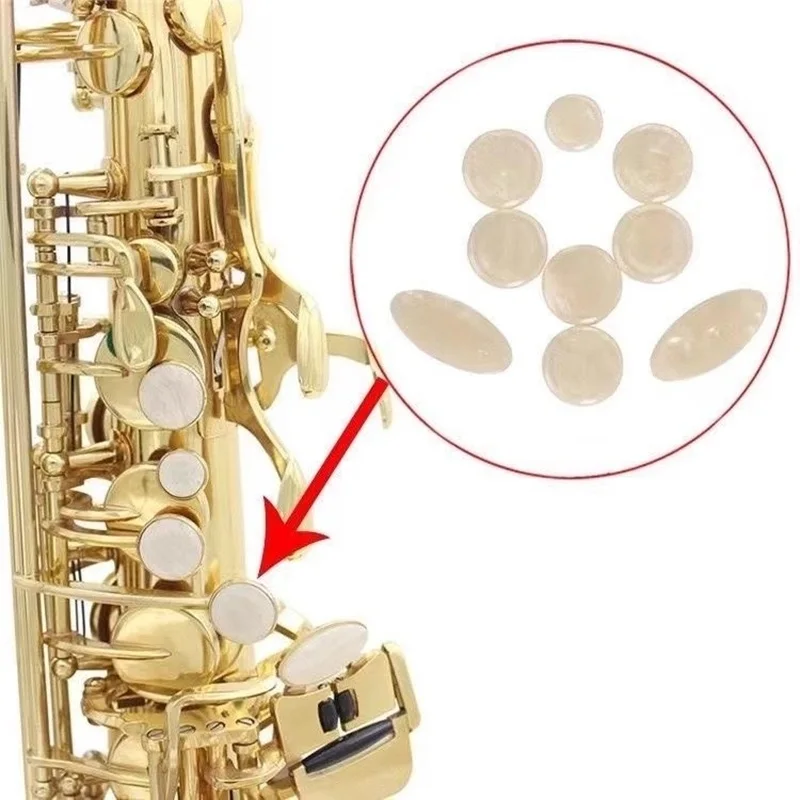 Alto Tenor Saxophone Synthetic Mica-Patterned Resin Key Buttons Musical Instrument Accessories (total 6 packs,6 pieces/pack)