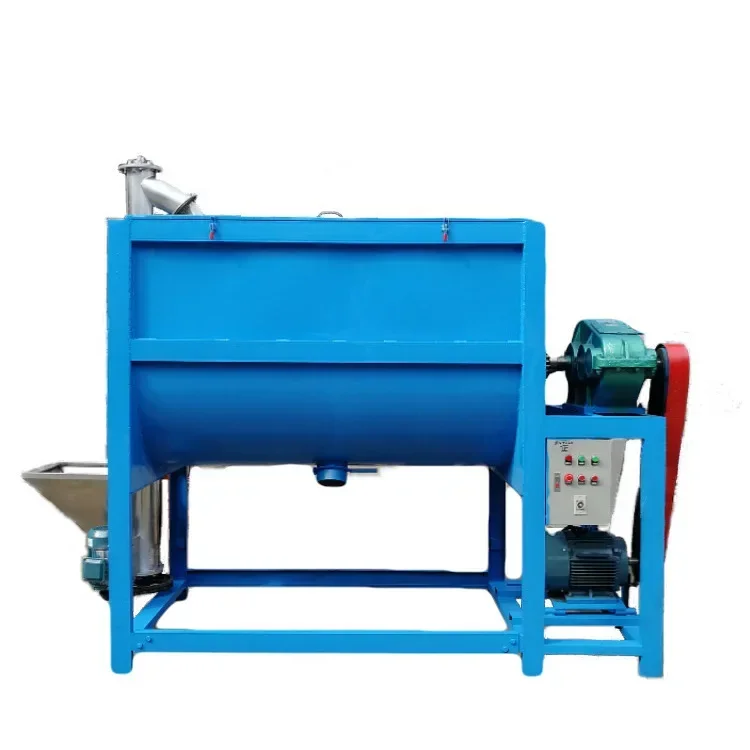 Food Chemical Dry Powder Stainless Steel Horizontal Mixer  Animal Food Pelletizer Feed Pelletizer  Feed processing machines