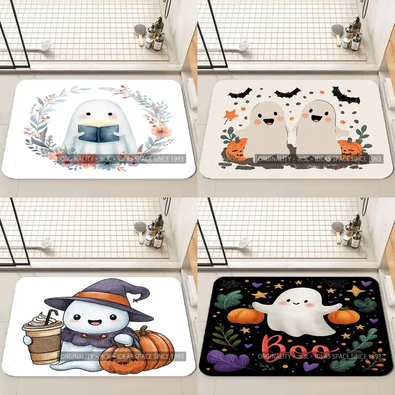 

Cute Halloween Ghosts Living Room Decoration Home Sofa Non-Slip Carpet Study Bedroom Tatami Children'S Soft Floor Mat