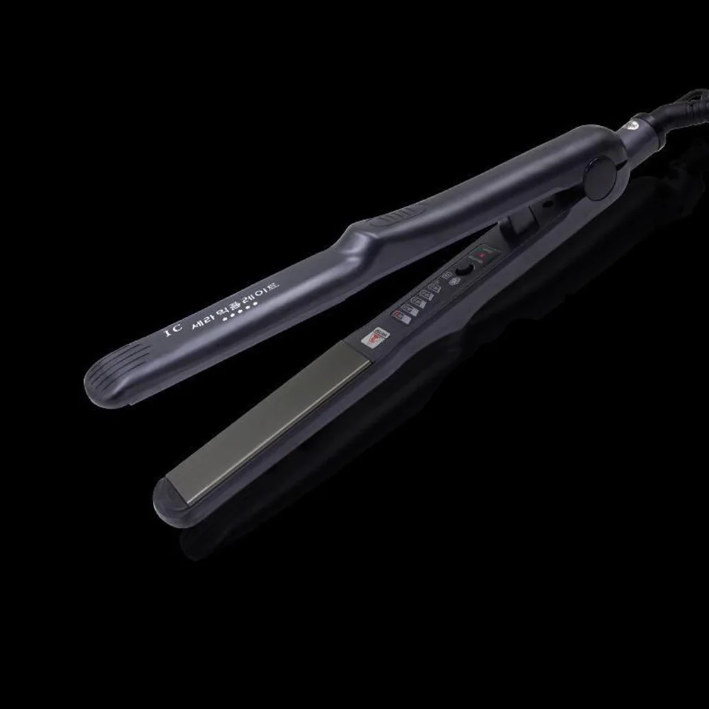 

Hair Straightener Curling Iron Steam Dual Purpose Professional Salon Use Black Durable Rapid Heating 360Degree Rotation