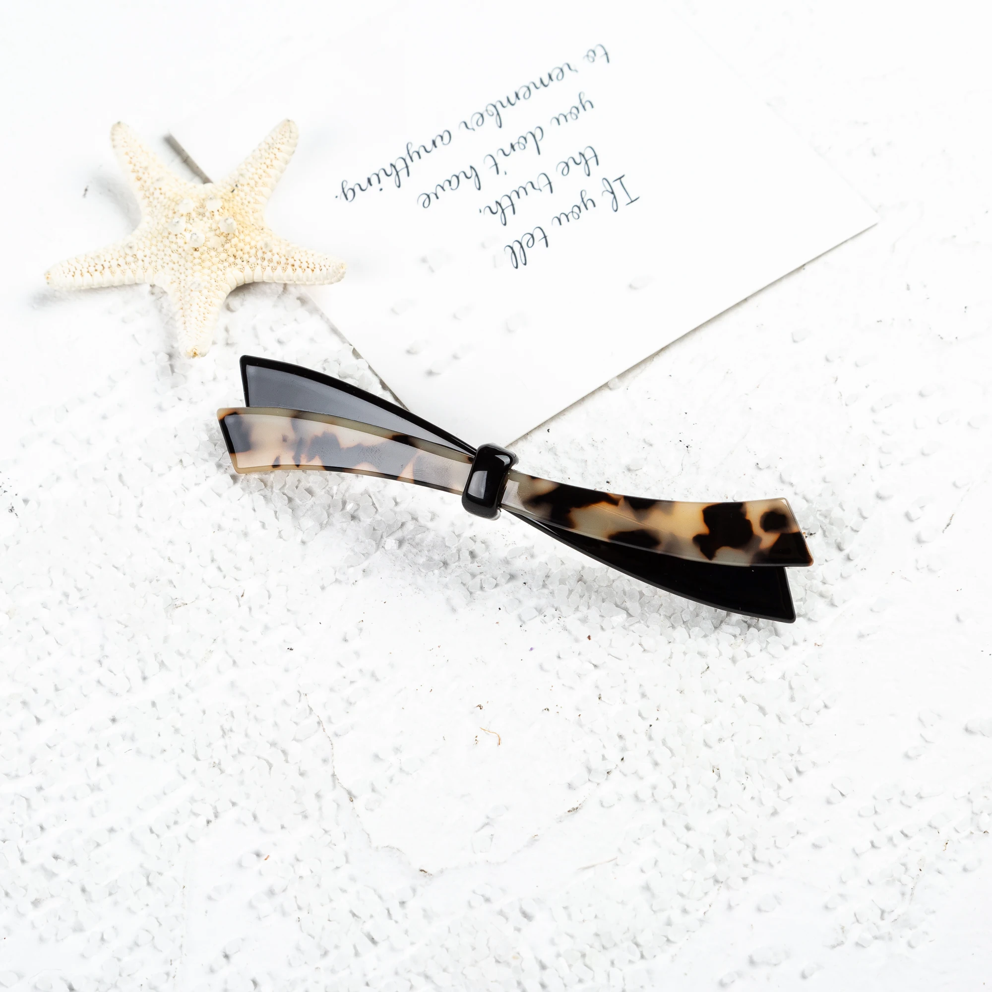 Prettyou 10cm Handcraft Acetate Celluloid French Barrette Hair Claw Tortoise Shell Fashion Accessories