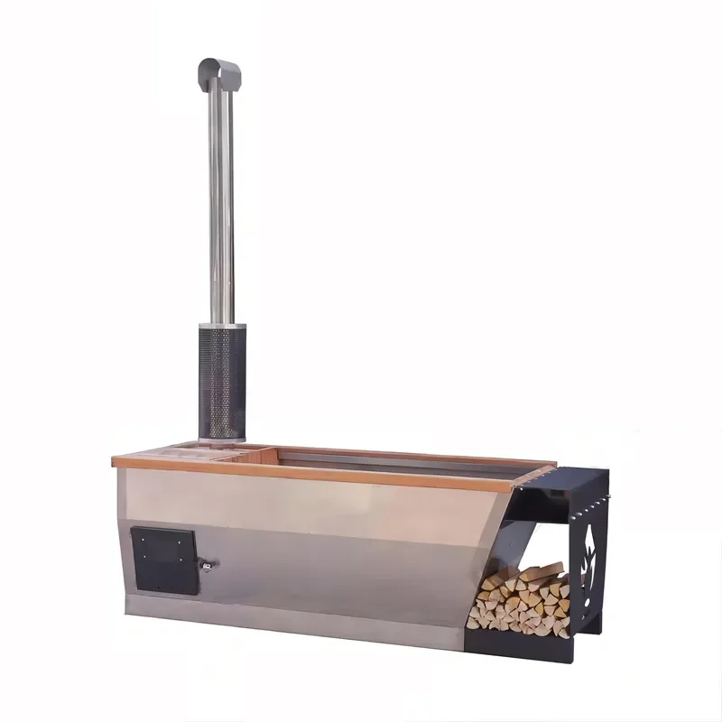 Wood-Fired Hot Tub Soak-Series Home Wood-Burning Hot Tub, Natural