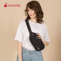 Fouvor Women's Bags 2025 Fashion High Quality Waist Pack Outdoor Sport Running Nylon Chest Bags Waterproof Fanny Packs 2800-23