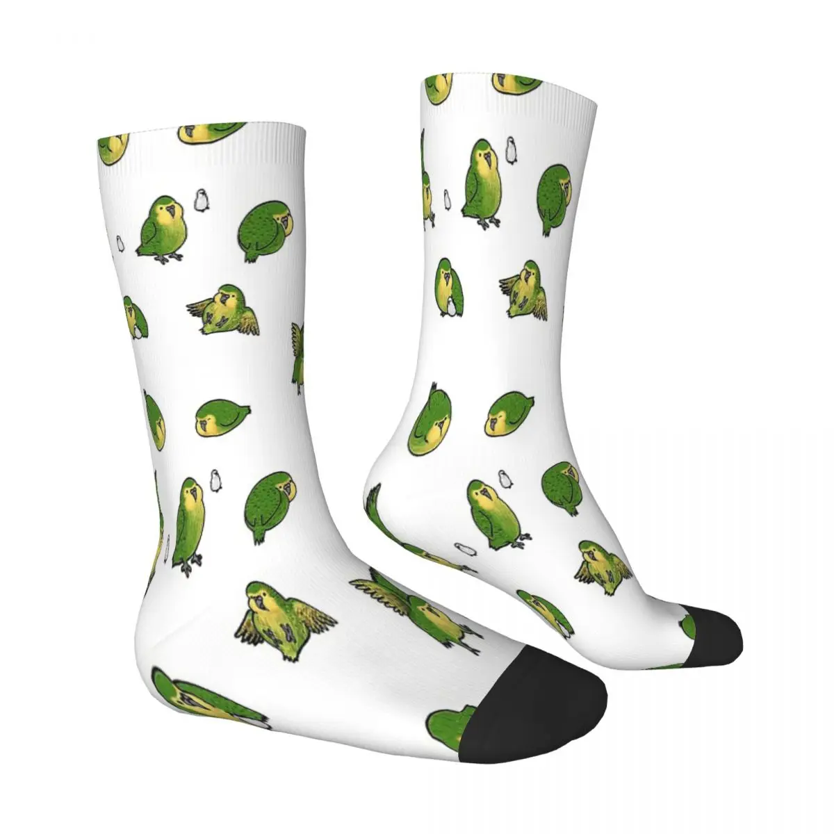 Happy Kakapo Parrot Kaka Po Strigops Habroptila Bird Birds Socks Male Mens Women Autumn Stockings Hip Hop