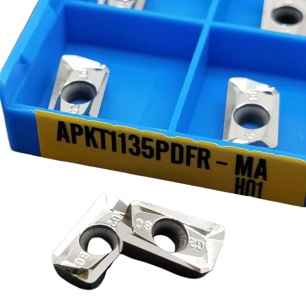 

Лезвие для резки инструмента, металлообработка, 10*10 шт. APGT1135PDFR-G2, карбид H01, фрезерная вставка с высокой прочностью захвата, серебро