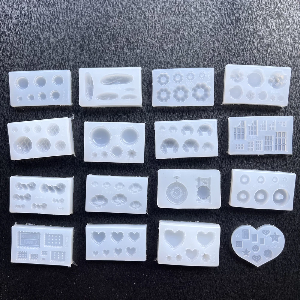 Mini Bread Biscuit Cake Silicone Mold for Clay DIY Kitchen Accessories Food Shape Toy Dollhouse Miniature Cake Making Tools view 2