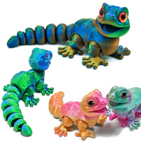3D Printed Multi-joint Movable Animals Model Kid Toys Cute Relief Sensory Toy Funny Home Accessories Kids Gift Desktop Ornament
