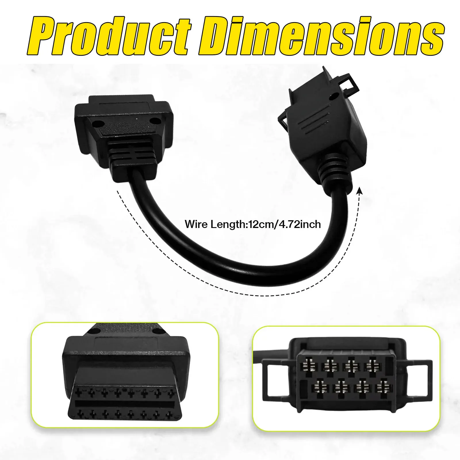 For Volvo Truck 8Pin OBD2 Diagnostic Adapter Cable 8Pin to 16Pin For Diagnostic Scanner Connector Truck OBD2 Diagnostic Cable