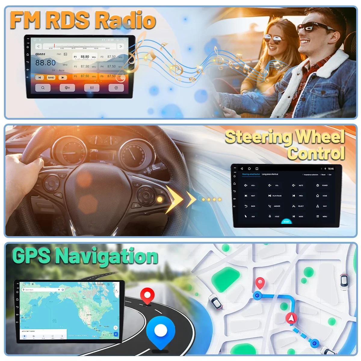 Simple Soft 10.33 Inch GPS Navigation System Touch Screen Car Radio Frame Kit Car DVD Player Frame For 4 Runner 2009-2021