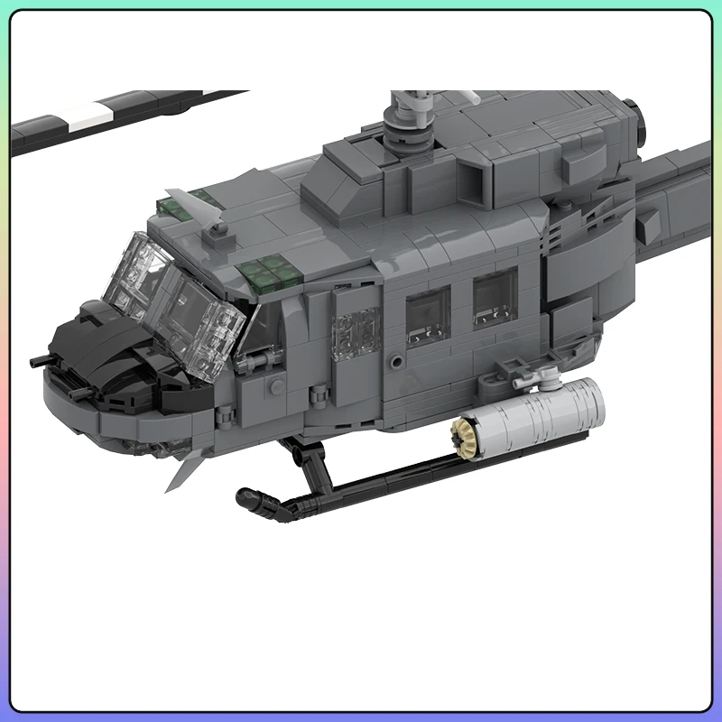 Military MOC Bricks US Bell 212 Twinhuey General Purpose Helicopters Building Block Model DIY Set Toys to Boys Christmas Gifts