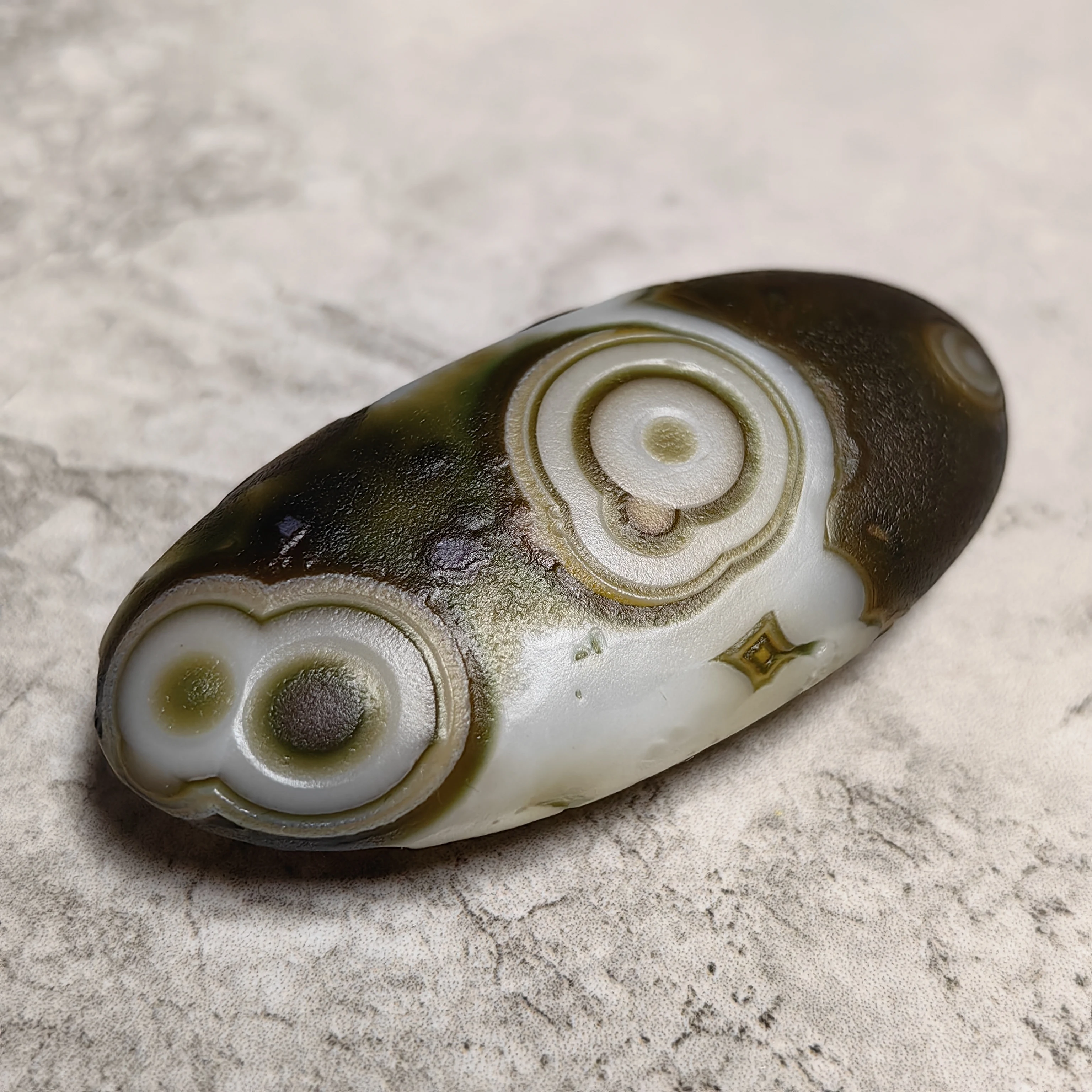 All-natural Divine Eye Agate Wishing Dzi Bead Good Luck Stress Relief Reiki Infusd Meditation Necklace Jewelry DIY Decoration