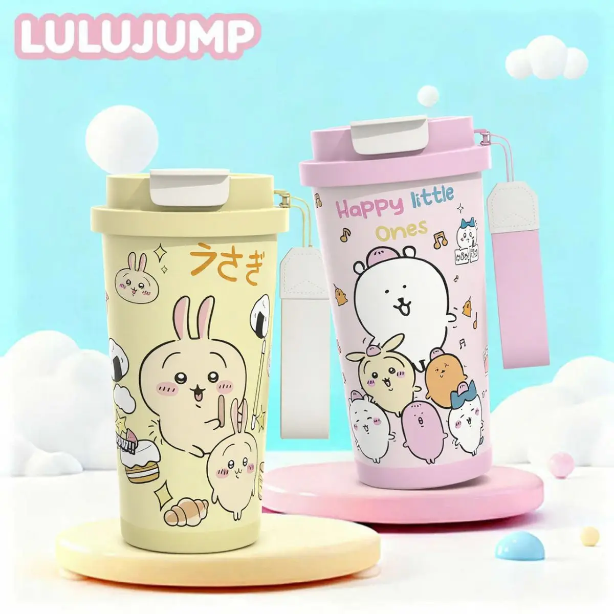 Anime Chiikawa Cartoon Insulated Tumbler 316 Stainless Steel Double Wall Usagi Kids Portable Hachiware Water Bottle Unisex Cute