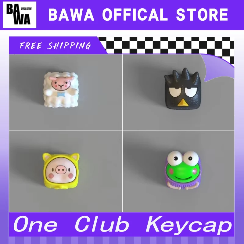 One Club Keycaps 3D Resin Creative Cartoon Animal Keycaps Customized For Mechanical Keyboard PC Gamer Accessories Gift