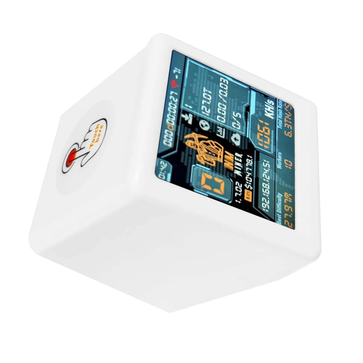 2025+NM TV NMMiner تلفزيون ذكي 1060KH/S Hashrate Nerdminer V2 ESP32 BTC منفرد اليانصيب مينر وهدية ذكية ساعة سطح المكتب المنزلية باللون الأبيض #5