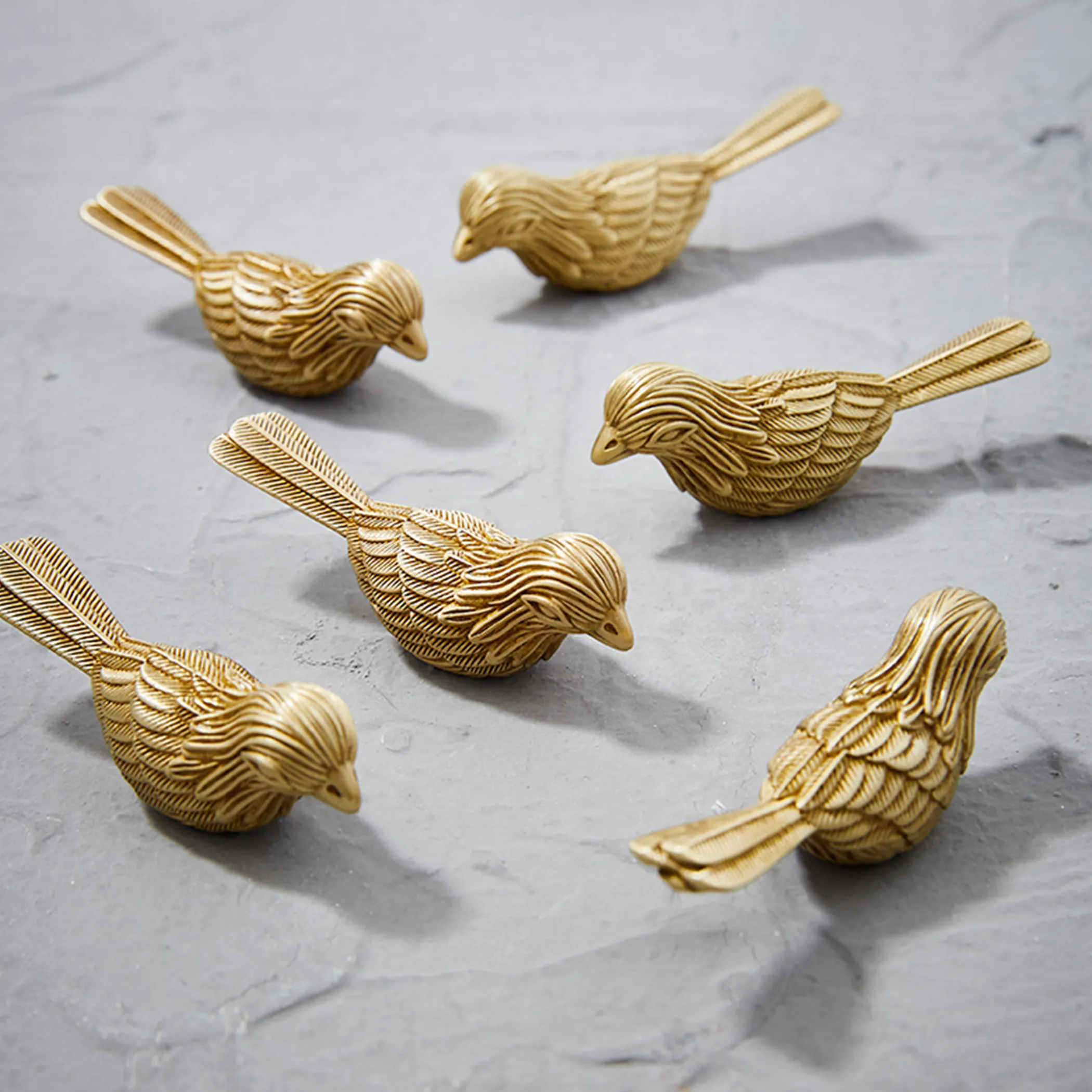 Cute Birds Cabinet Handles Solid Brass Single Hole Drawer Knobs for Children's Room Home Decor Furniture Handles Wardrobe Pulls