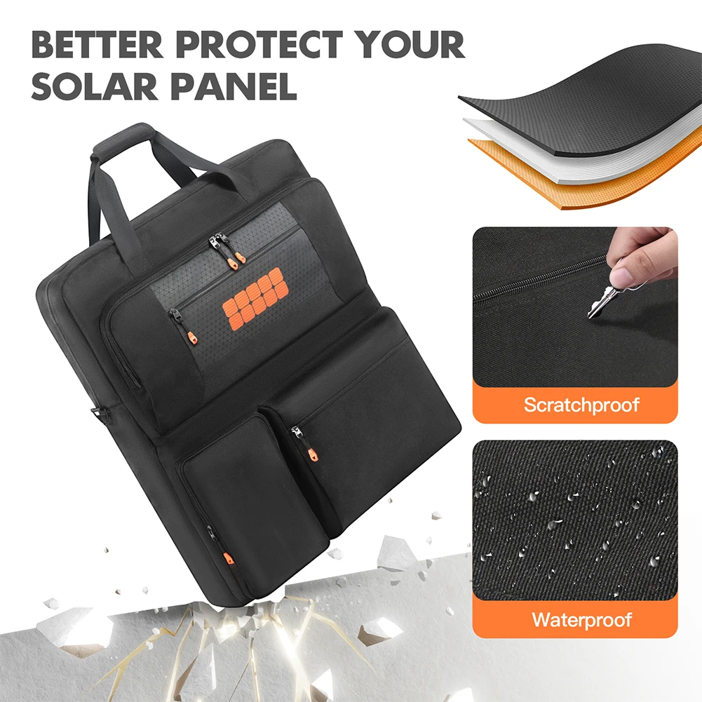 Solar Panel Carrying Case Waterproof Solar Panel Storage Bags Portable Protection Shoulder Bag for Bifacial/ZOUPW 100W 200w 220w