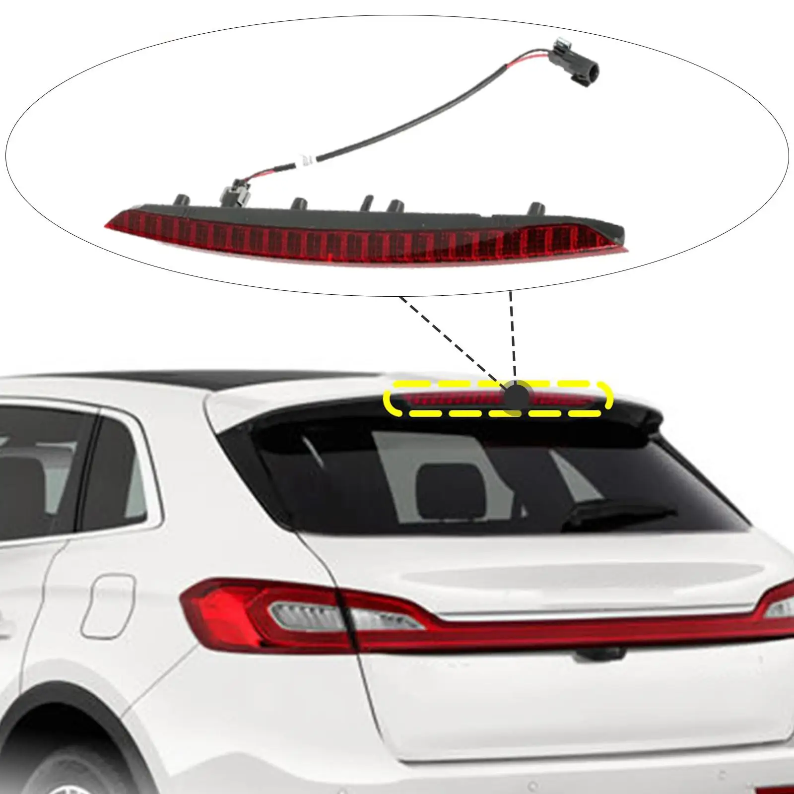 

Fa1Z13A613Ab High Performance Replacement Attachment 3rd Brake Light High Third
