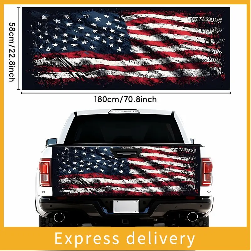 

2D-наклейка на заднюю часть автомобиля, состоящая из 2 частей, с рисунком американского флага, 2D-наклейка с рисунком самолета, подходит для задней части автомобиля, бампера и