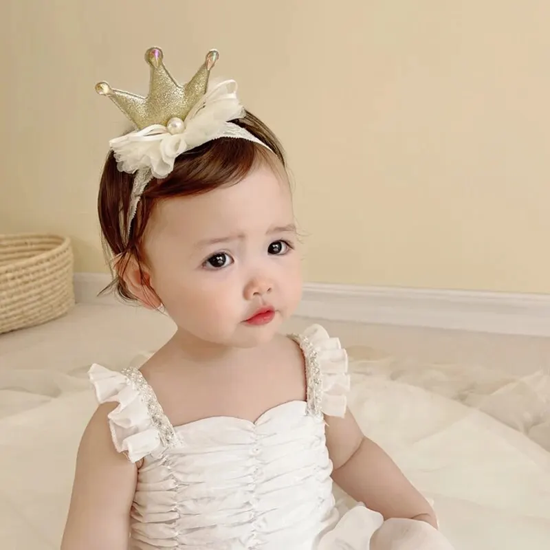 2 Pcs/Set Crown Baby Headband Socks Lace Bows Newborn Infant Girl Socks Hairband Set Kids Hair Accessories